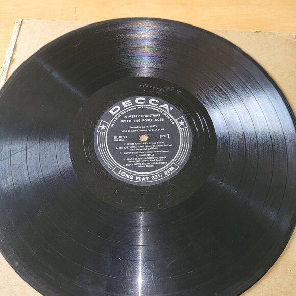 THE FOUR ACES A Merry Christmas LP Vinyl 1955 Decca Records DL 8191 Vintage LP5 - Picture 6 of 10